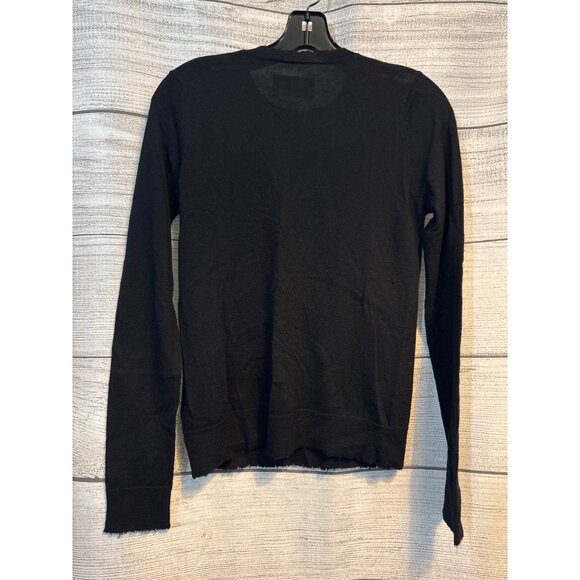 Zadig & Voltaire Black Cashmere Distressed Sweater Size XS - Picture 3 of 4